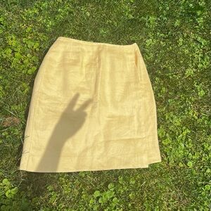 SOLD: Vintage Rafaella Butter Yellow Linen Skirt